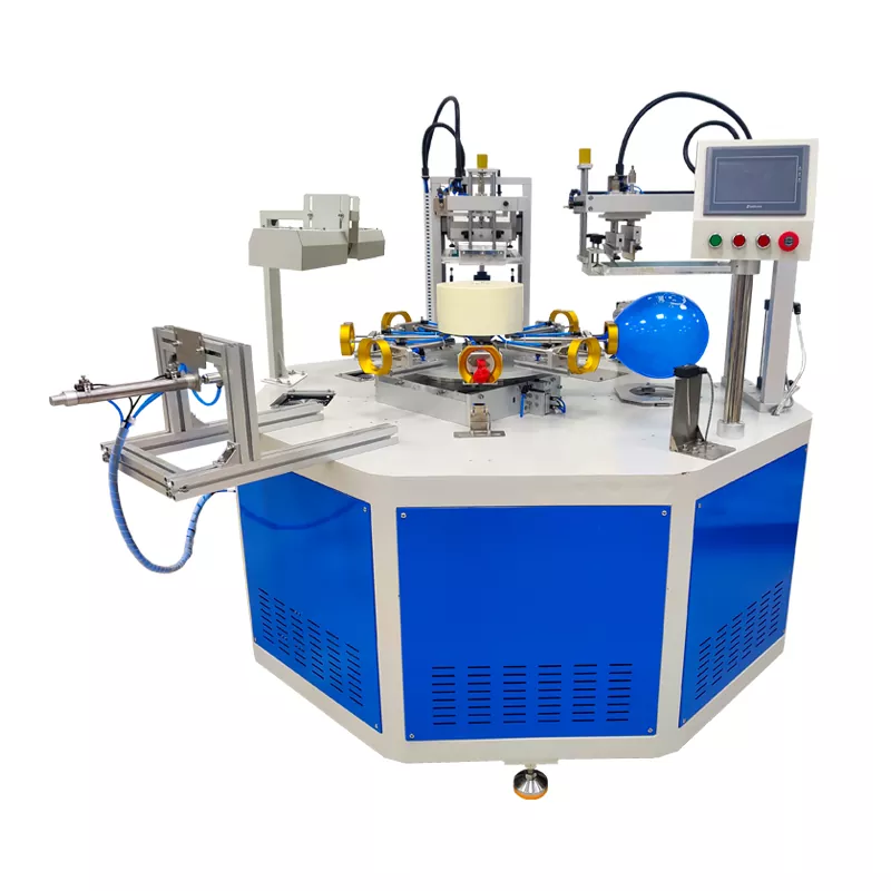 Automatisk 2 farge ballonger silketrykkmaskin