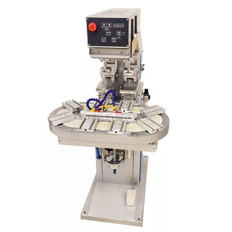 Tofarget roterende bordputetrykkmaskin